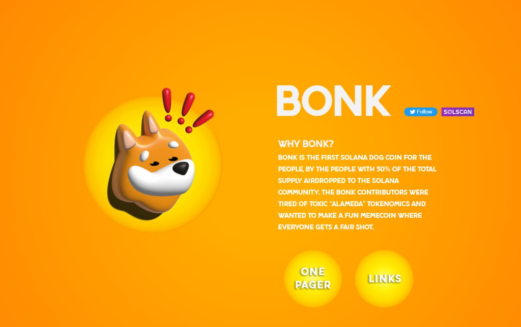 Điểm nổi bật của dự án BONK